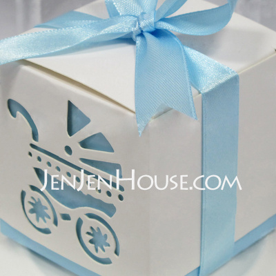 Baby's Day Out Laser Cut Carriage Favor Box (Set of 12) (050006682)