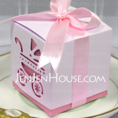 Baby's Day Out Laser Cut Carriage Favor Box (Set of 12) (050006682)