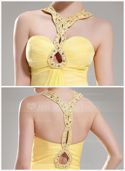 A-Line/Princess Sweetheart Floor-Length Chiffon Prom Dress With Ruffle Beading (018005352)