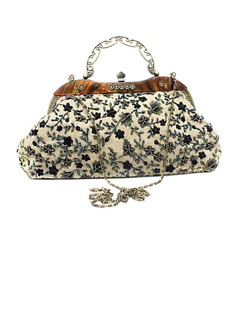 Tela di charme con fiori borsa da sera / frizioni (altri colori) (012025173)