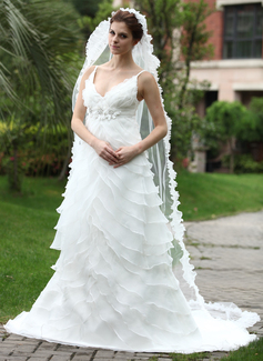 Veli con Strascico Tulle Uno Strato Veli da sposa (006026311)