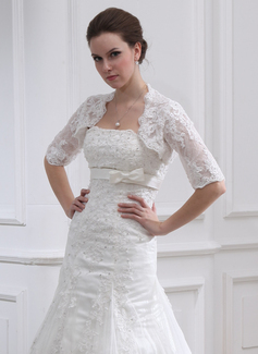 Half-Sleeve Lace Wedding Wrap (013025119)
