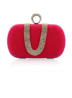 Bolsas de veludo com strass austria / noite aluminiumsheet / garras mais cores disponíveis (012026230)