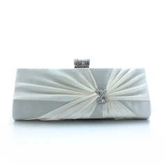 Satin Met Crystal / Strass Evening Bag / Koppeling (Ivory) (012012248)