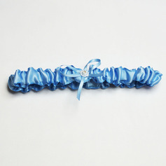 Blue Satin With Ribbons Wedding Garter (104019301)