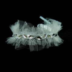 Net / Satin With Crystal Women's Headbands (042025238)