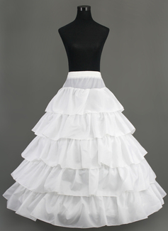 Nylon A-Line Full Gown 5 Tier Floor-length Slip Style/ Wedding Petticoats (037005376)
