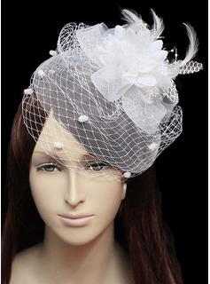 Beautiful Flannelette With Feather/Tulle Women's Wedding Fascinators  (042024902)