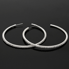 orecchini Anniversario Matrimonio Fidanzamento Compleanno Regalo Festa Quotidiano Lega con strass Argento Gioielli con strass (011018495)