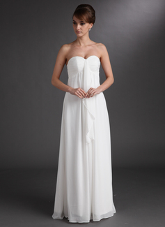 Empire Sweetheart Floor-Length Chiffon Wedding Dress With Ruffle (002001334)