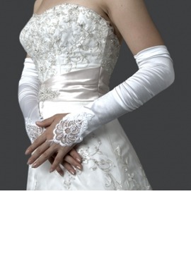 Lycra Fingerless Opera Length Bridal Gloves(014004095)