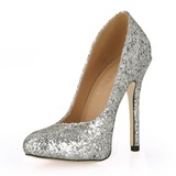 Sprankelende Glitter Stiletto Heel Closed Toe Pumps Bruidsschoenen met Sequin (047015207)
