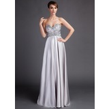 Empire Sweetheart Court Train Charmeuse Mother of the Bride Dress With Ruffle Beading (008015899)