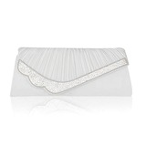 Satijn met kristal / strass bruiloft / avond handtas / koppeling (012024683)