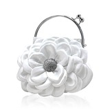 (White)Satin With Shining Rhinestones Evening Handbags/ Clutches/ Top Handle Bags (012013558)