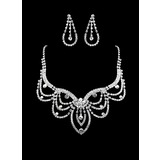 Gorgeous Rhinestone Two Piece Ladies' Fine Design Wedding Jewelry Set (011011958)
