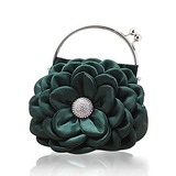 (Green)Satin With Shining Rhinestones Evening Handbags/ Clutches/ Top Handle Bags (012013561)
