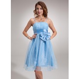 Empire Knee-Length Taffeta Organza Homecoming Dress With Ruffle (022004971)
