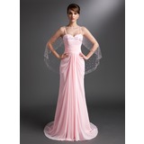 Sheath Sweetheart Court Train Chiffon Mother of the Bride Dress With Ruffle (008006422)
