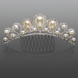 Strass splendida perla con la ragazza fiore imitazione nozze diadema / copricapo (042015967)