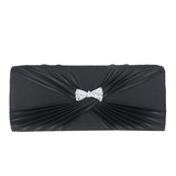 Black Gorgeous Satin With Austrian Rhinestone Evening Clutches More Colors Available (012008203)