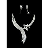 Gorgeous Clear Crystal With Alloy Wedding Bridal Necklace and Earrings Jewelry Set (011006979)
