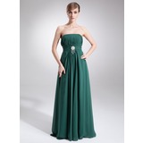 Empire Strapless Floor-Length Chiffon Mother of the Bride Dress With Ruffle Beading (008016251)