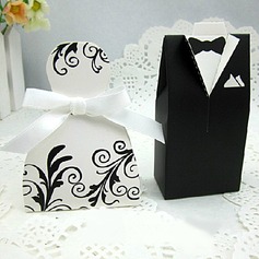 Cherish Bride & Groom Style Favor Box (Set of 6 Pairs) (050005793)