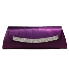 Purple Gorgeous Silk Shell With Austrian Rhinestones Evening Handbags/ Clutches More Colors Available (012005437)