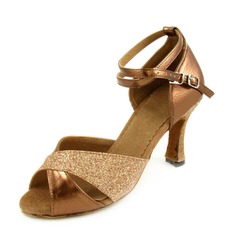 Leatherette Sparkling Glitter Sandals Latin Ballroom Dance Shoes (053007248)