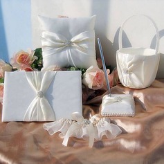 Classic Wedding Collection Set in Ivory Satin (5 Pieces)(100017953)