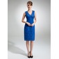 Empire V-neck Tea-Length Charmeuse Lace Mother of the Bride Dress With Lace (008006292) Empire V-neck Tea-Length Charmeuse Lace Mother of the Bride Dress With Lace (008006292)