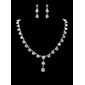 Jewelry Sets Anniversary Wedding Engagement Birthday Gift Party Daily Alloy With Rhinestones Silver Jewelry With Rhinestone (011019309)