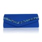 (Blue)Gorgeous Satin/ Silk Shell With Beading Evening Handbags/ Clutches (012013555) (Blue)Gorgeous Satin/ Silk Shell With Beading Evening Handbags/ Clutches (012013555)