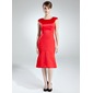 Sheath Scoop Neck Tea-Length Satin Mother of the Bride Dress (008006526) Sheath Scoop Neck Tea-Length Satin Mother of the Bride Dress (008006526)