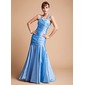 Mermaid Halter Floor-Length Taffeta Bridesmaid Dress With Ruffle (007004567) Mermaid Halter Floor-Length Taffeta Bridesmaid Dress With Ruffle (007004567)