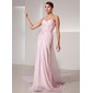 Sheath Sweetheart Watteau Train Chiffon Prom Dress With Ruffle Beading Sequins (018014411) Sheath Sweetheart Watteau Train Chiffon Prom Dress With Ruffle Beading Sequins (018014411)