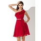 A-Line/Princess One-Shoulder Knee-Length Chiffon Homecoming Dress With Ruffle Beading Sequins (022004445) A-Line/Princess One-Shoulder Knee-Length Chiffon Homecoming Dress With Ruffle Beading Sequins (022004445)