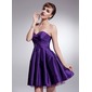A-Line/Princess Sweetheart Short/Mini Taffeta Tulle Homecoming Dress With Ruffle (022021072) A-Line/Princess Sweetheart Short/Mini Taffeta Tulle Homecoming Dress With Ruffle (022021072)