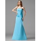 A-Line/Princess Sweetheart Floor-Length Satin Bridesmaid Dress With Ruffle (007001046)