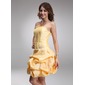 A-Line/Princess Strapless Knee-Length Taffeta Homecoming Dress With Ruffle Beading (022021060) A-Line/Princess Strapless Knee-Length Taffeta Homecoming Dress With Ruffle Beading (022021060)