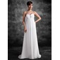 Mermaid Sweetheart Sweep Train Chiffon Maternity Bridesmaid Dress With Ruffle Lace Beading Sequins (045022472)