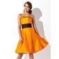 A-Line/Princess Knee-Length Taffeta Bridesmaid Dress With Sash (007001469) A-Line/Princess Knee-Length Taffeta Bridesmaid Dress With Sash (007001469)