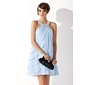 Sheath Halter Short/Mini Chiffon Homecoming Dress With Beading (022009256)