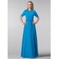 A-Lijn/Prinses Strapless Vloerlengte Chiffon Moeder van de Bruid Jurk (008025143)
