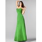 Empire Sweetheart Floor-Length Satin Bridesmaid Dress With Ruffle Beading (007001820)
