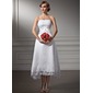 A-Line/Princess Sweetheart Asymmetrical Organza Satin Wedding Dress With Lace Beadwork Sequins (002008177) A-Line/Princess Sweetheart Asymmetrical Organza Satin Wedding Dress With Lace Beadwork Sequins (002008177)