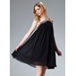 A-Line/Princess One-Shoulder Knee-Length Chiffon Holiday Dress With Ruffle Beading (020003242)