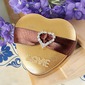 Gold Heart Shaped Favor Tin With Rhinestones (Set of 6) (050015751)