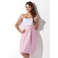 Sheath Sweetheart Knee-Length Taffeta Bridesmaid Dress With Ruffle (007004307)